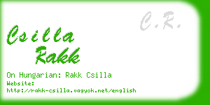 csilla rakk business card